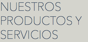 NUESTROS PRODUCTOS Y SERVICIOS