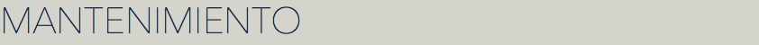 MANTENIMIENTO